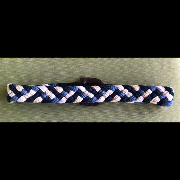 HUGO by Hugo Boss suede and cotton braided belt (S) made in Italy. - Picture 3 of 8